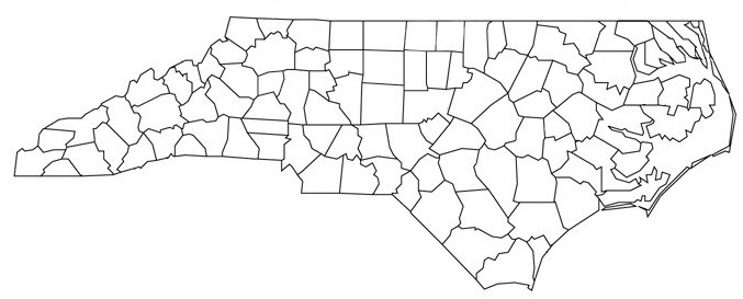 North Carolina - Counties (Blank)